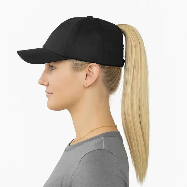 Damen-Kappe mit Zopfausschnitt