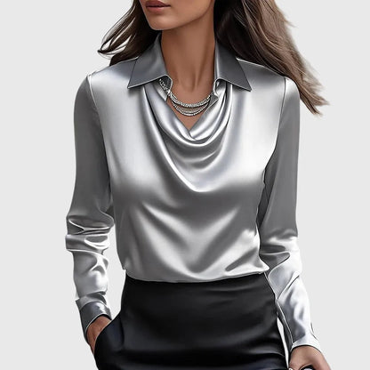 Elegante Satinbluse für Damen