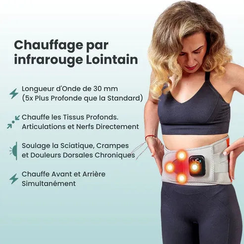 Ceinture lombaire chauffante et massante