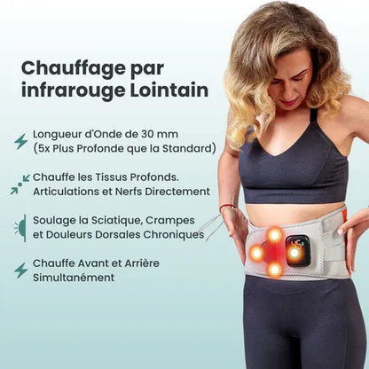 Ceinture lombaire chauffante et massante