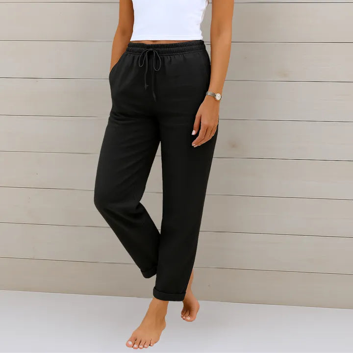 Pantalon en lin stretch respirant