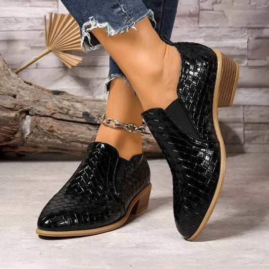 Chaussures Oxford tressées pour femme