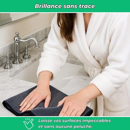 Chiffon microfibre ultra-absorbant anti-calcaire