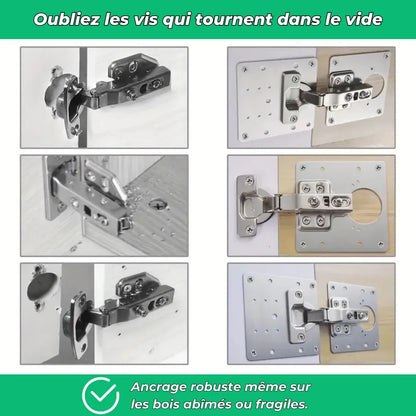 Kit de réparation charnières meubles