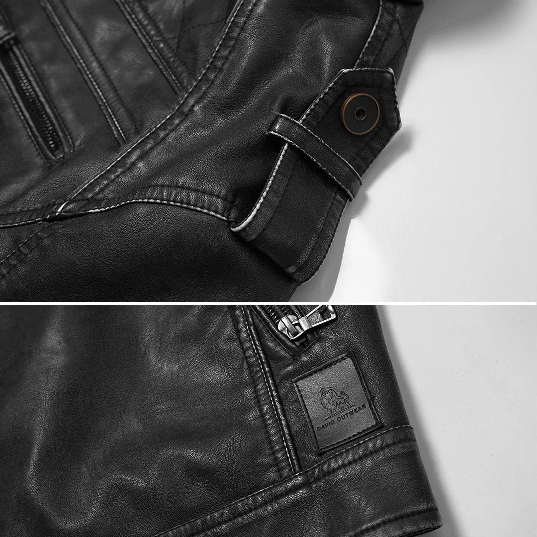 Veste en cuir homme