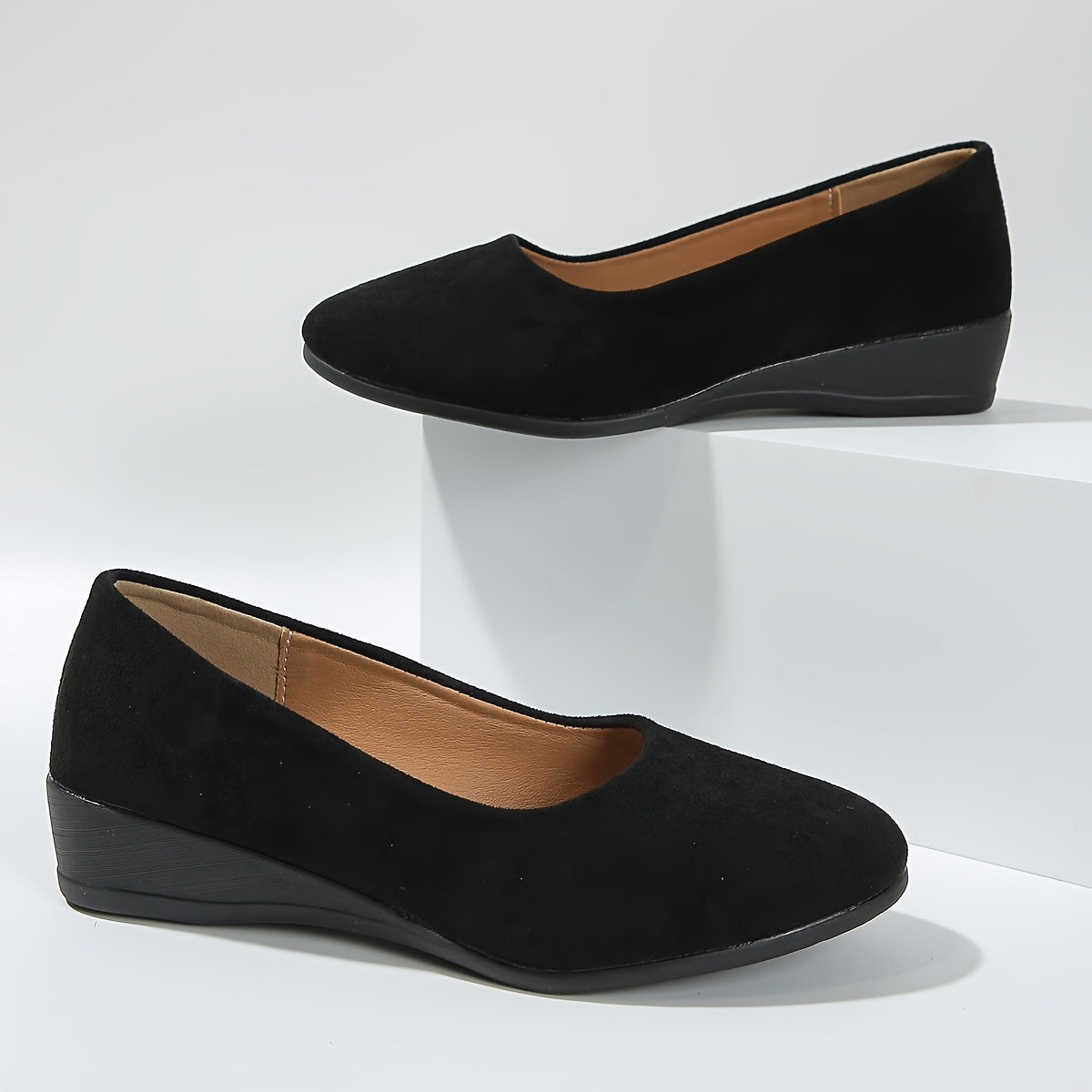 Ballerines confort à talon compensé