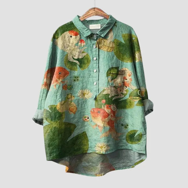 Chemise fluide à motif floral