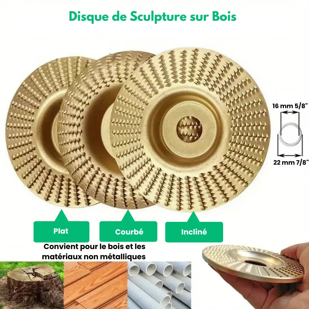 Kit de disques abrasifs pour bois
