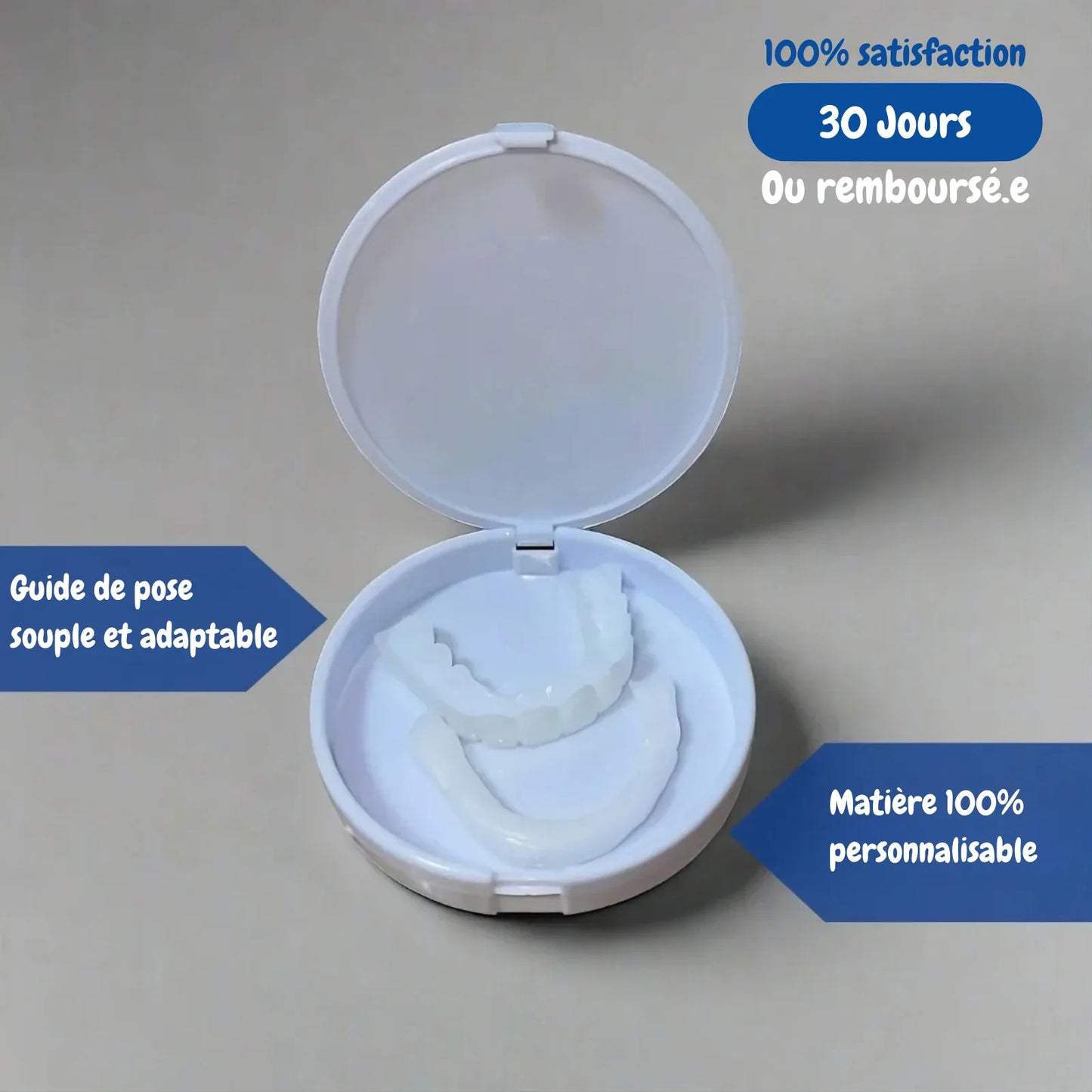 Facettes dentaires souples à clipser – Sourire immédiat sans douleur