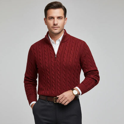 Pull en maille avec fermeture éclair