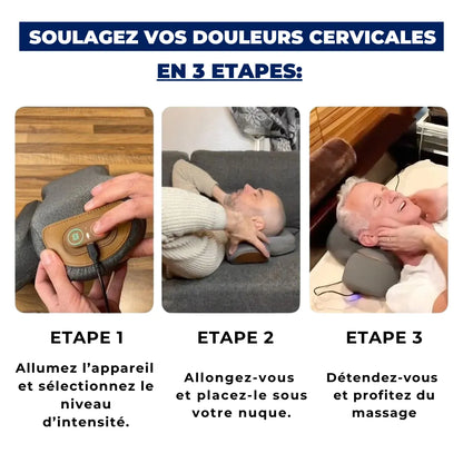 Coussin de massage cervical chauffant
