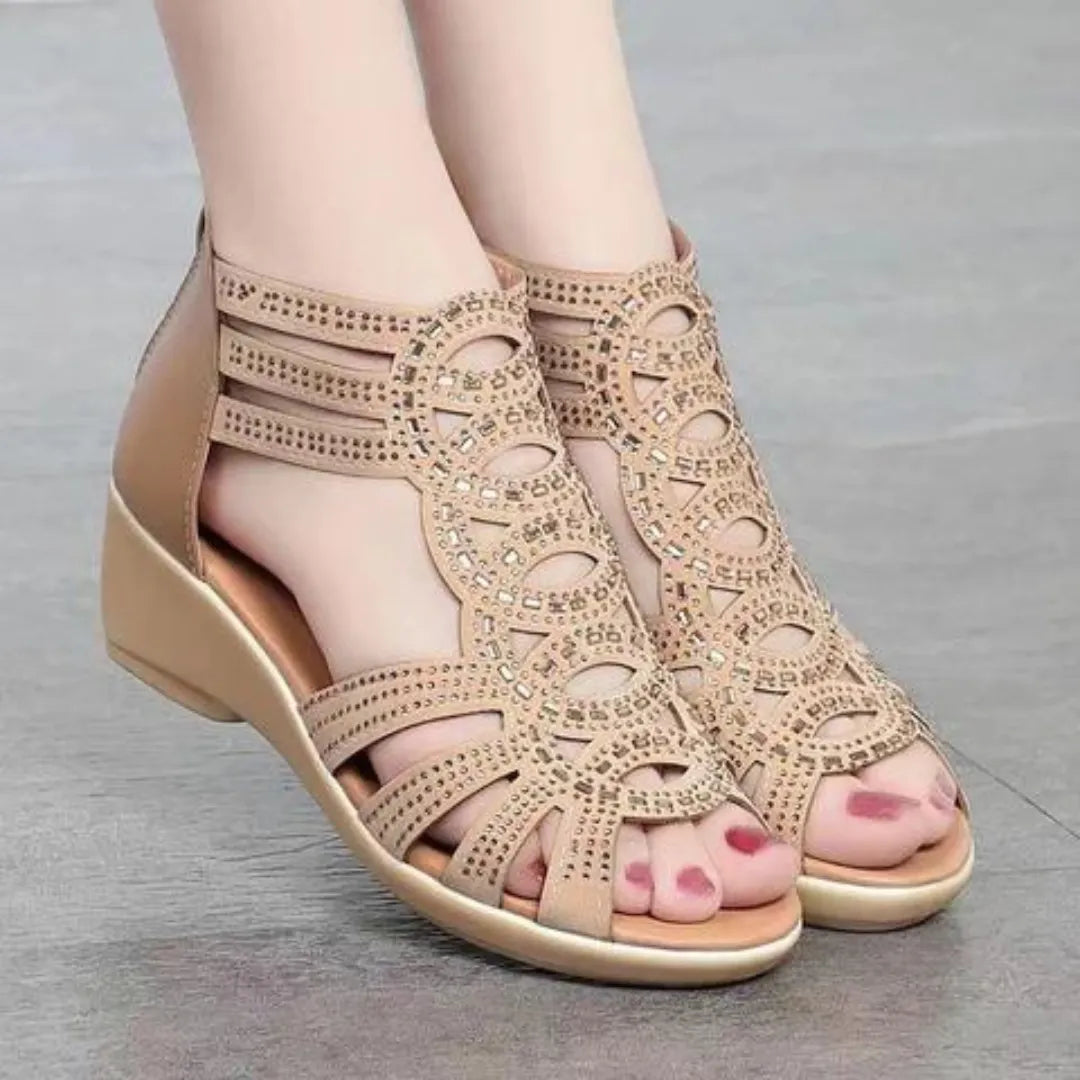 Sandales Confort à Petit Talon pour Femme