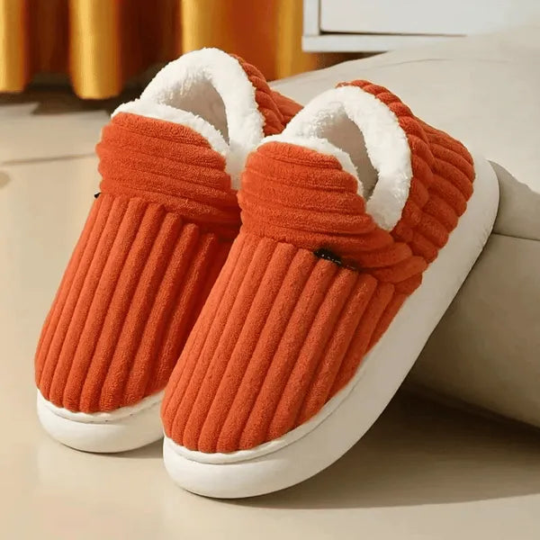 Chaussons cocooning doublés