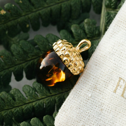 Pendentif cœur en ambre