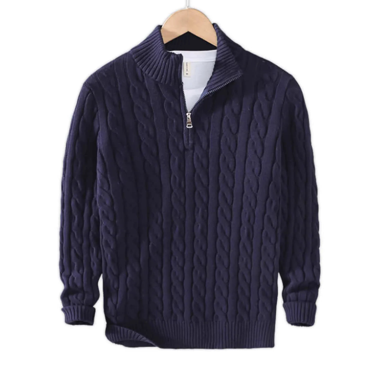 Pull en maille avec fermeture éclair