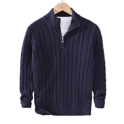 Pull en maille avec fermeture éclair