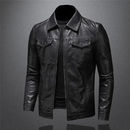 Veste en cuir homme