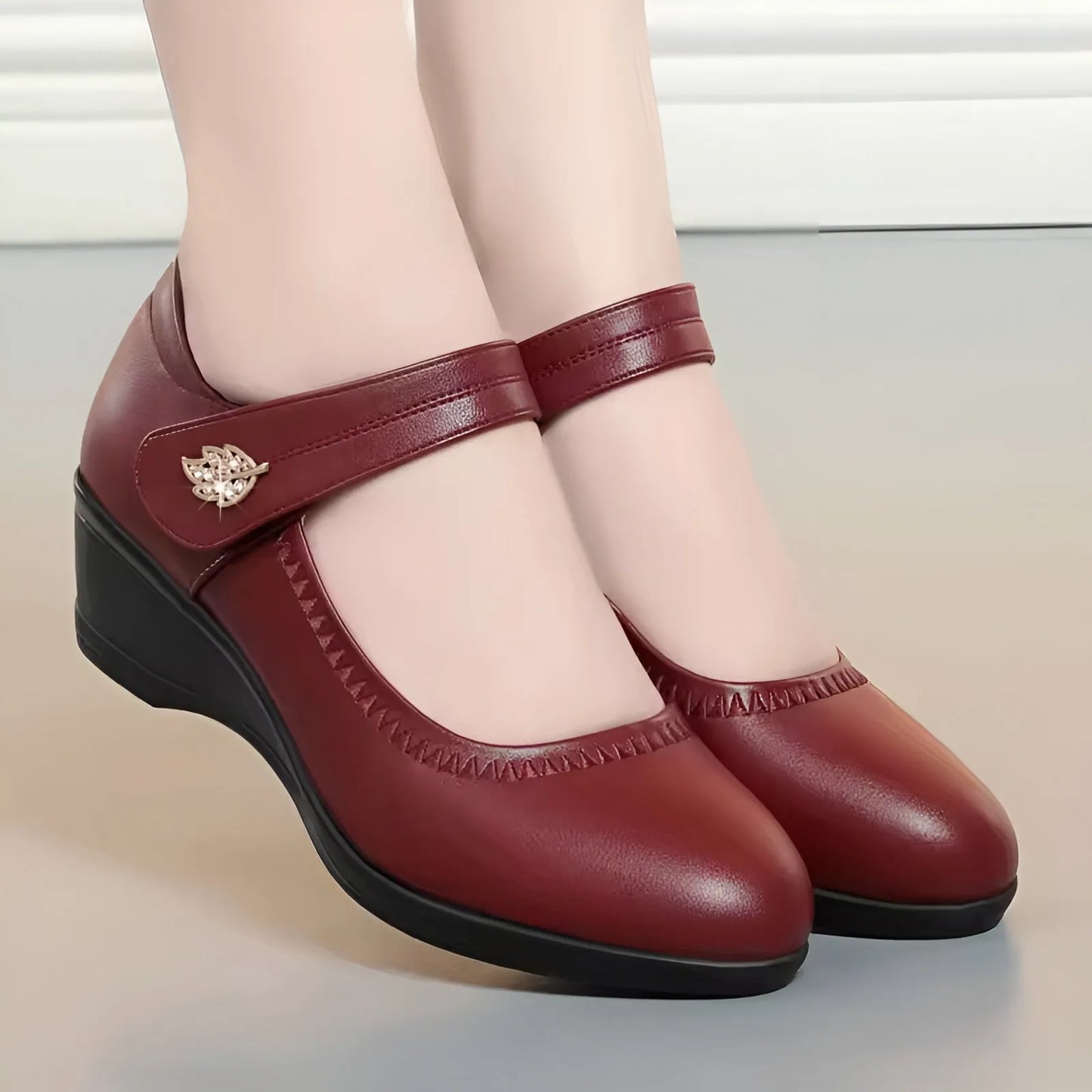 Chaussures souples confortables en cuir PU