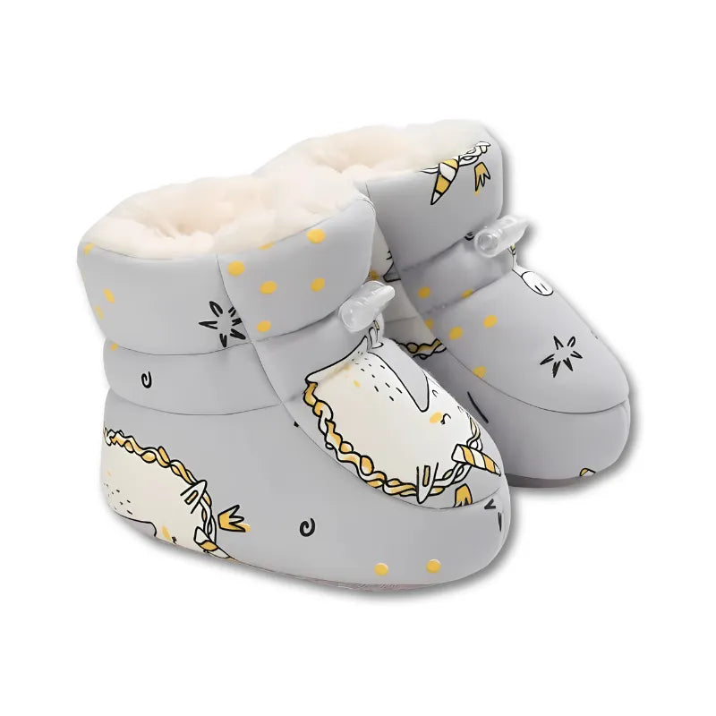 Chaussons bébé antidérapants et chauds