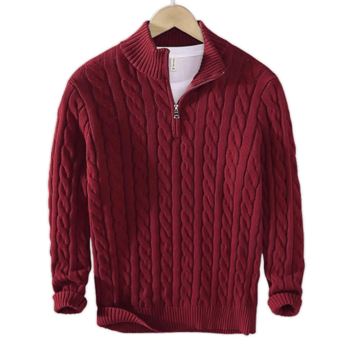 Pull en maille avec fermeture éclair