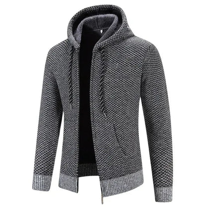 Herren Strickjacke mit Kapuze