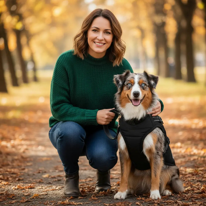 Wasserdichter Hundemantel mit integriertem Geschirr