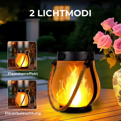 Lampe solaire à effet flamme