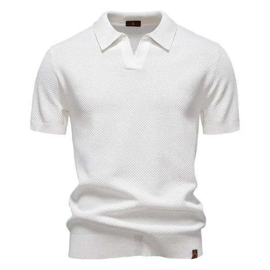 Polo-shirt structuré pour homme
