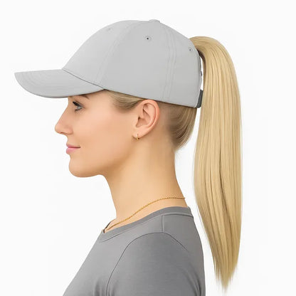 Damen-Kappe mit Zopfausschnitt