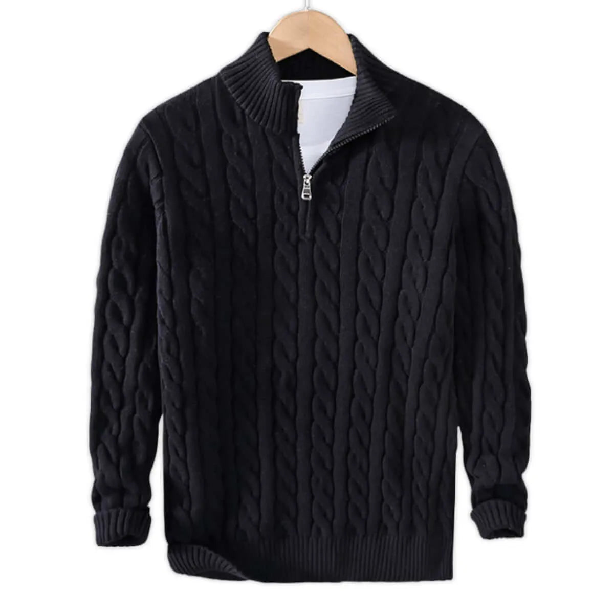 Pull en maille avec fermeture éclair