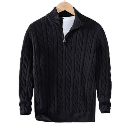 Pull en maille avec fermeture éclair