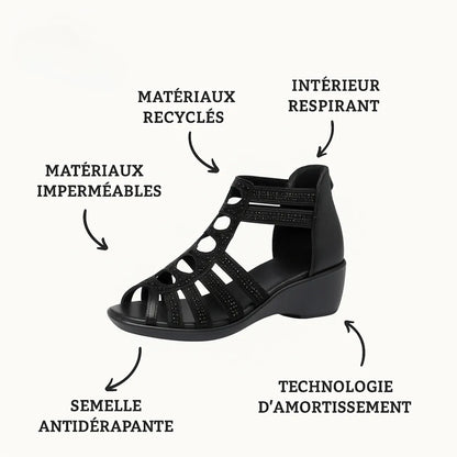 Sandales Confort à Petit Talon pour Femme