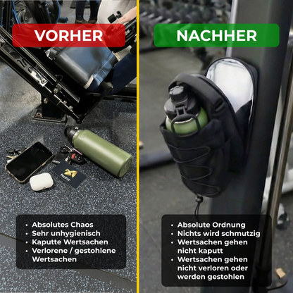 Kompakte Magnettasche für Flasche und Zubehör