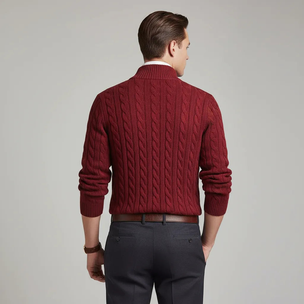 Pull en maille avec fermeture éclair