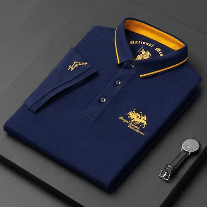 Polo homme élégant col contrasté