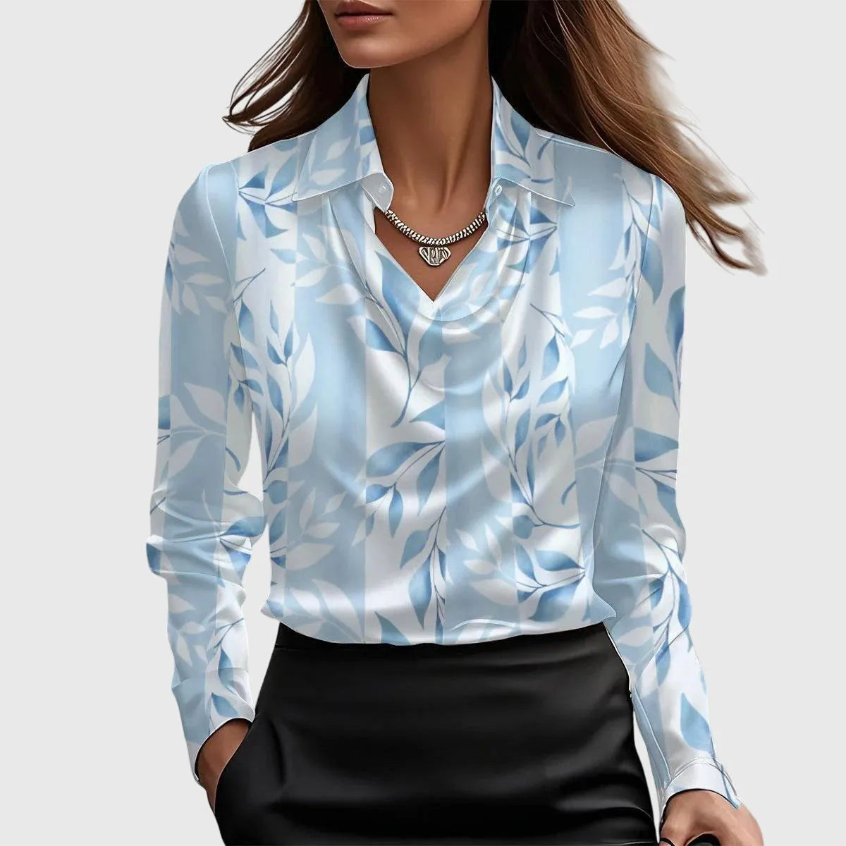 Elegante Satinbluse für Damen