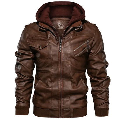 Veste en cuir homme