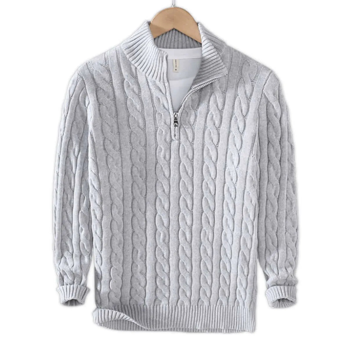 Pull en maille avec fermeture éclair