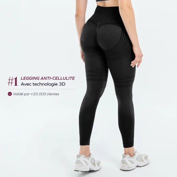 Legging sculptant noir 3D