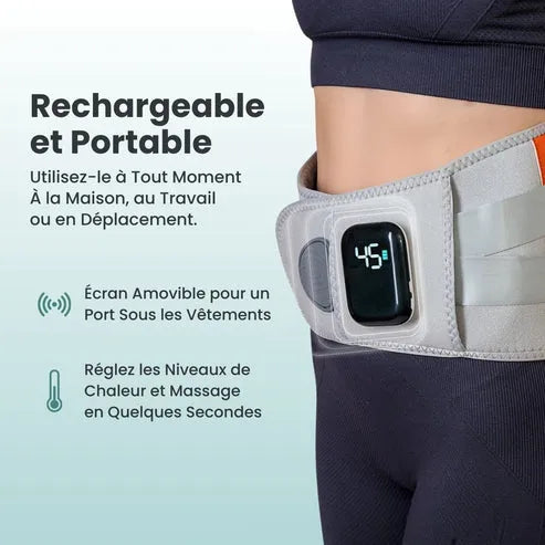 Ceinture lombaire chauffante et massante