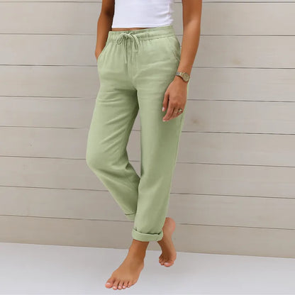 Pantalon en lin stretch respirant