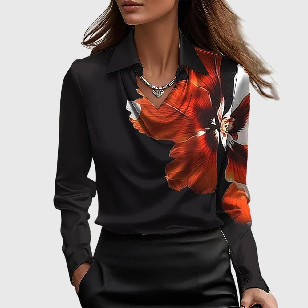 Elegante Satinbluse für Damen