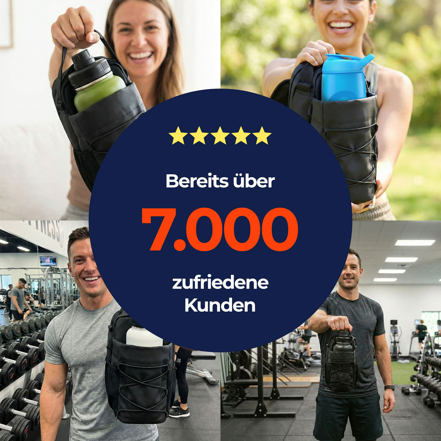 Kompakte Magnettasche für Flasche und Zubehör