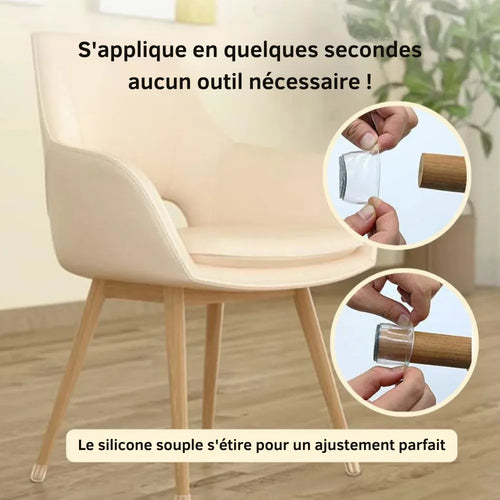 Protège-pieds en silicone pour chaises
