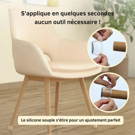 Protège-pieds en silicone pour chaises