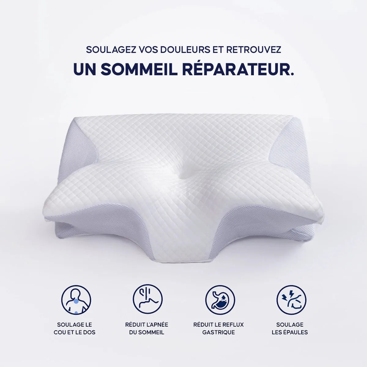 Oreiller ergonomique à mémoire de forme