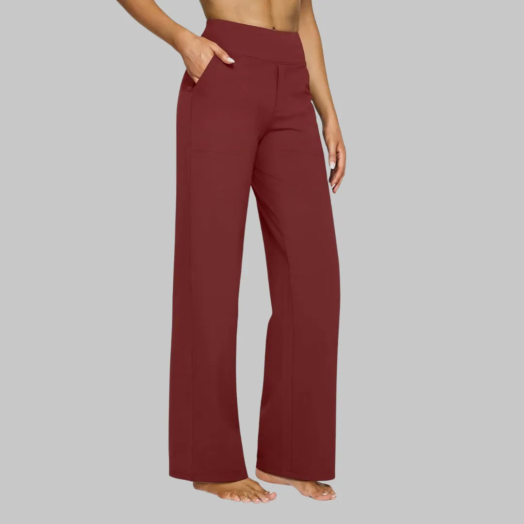 Pantalon stretch femme taille haute