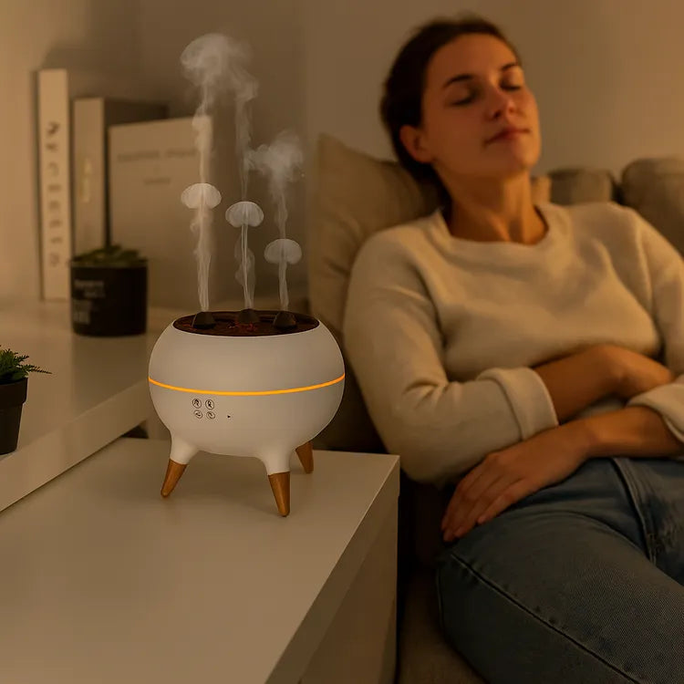 Diffuseur d'Huiles Essentielles à Effet Brume Apaisante