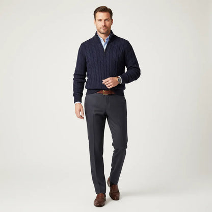 Pull en maille avec fermeture éclair