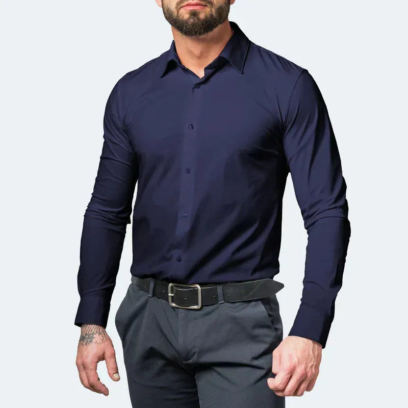 Elegantes Slim-Fit Hemd ohne Bügeln